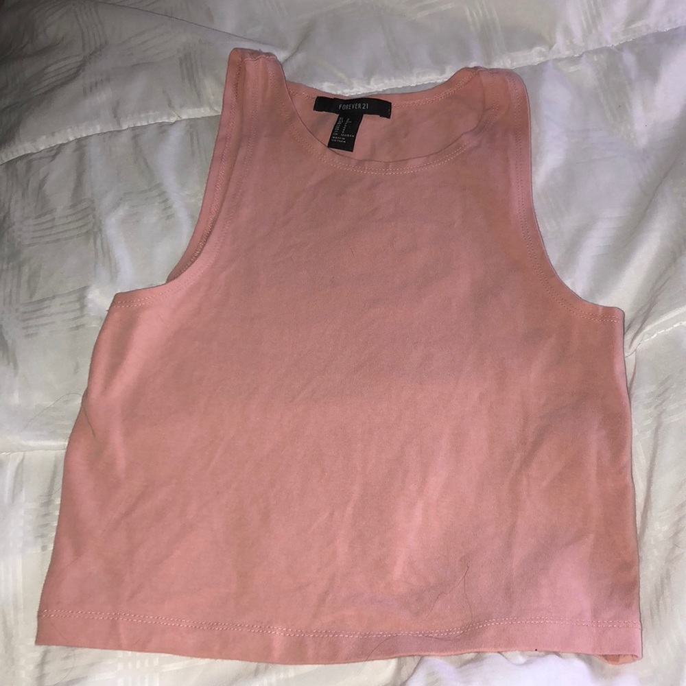 F21 pink crop top